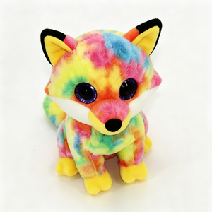 Personaliza un peluche de zorro multicolor, peluche de zorro arcoíris brillante, peluche de zorro arcoíris pastel, peluche de zorro arcoíris. - Product Image 4
