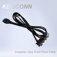 Caja de Ordenador de Alta Calidad con Interfaz Frontal, Audio, Micrófono, Doble USB 3.0, Panel Frontal SPK MIC, Cable de Chasis Rápido
