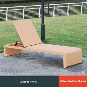 Tumbona Reclinable de Ratán Móvil para Exteriores con Ruedas para Balcón, Patio, Villa, <span class=keywords><strong>Piscina</strong></span> y Playa - Product Image 6