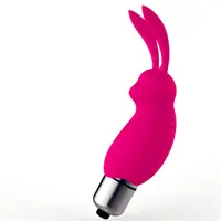 Carino Mini Materiale Del Silicone Rosa Dildo Del Vibratore Del Coniglio Per Le Donne