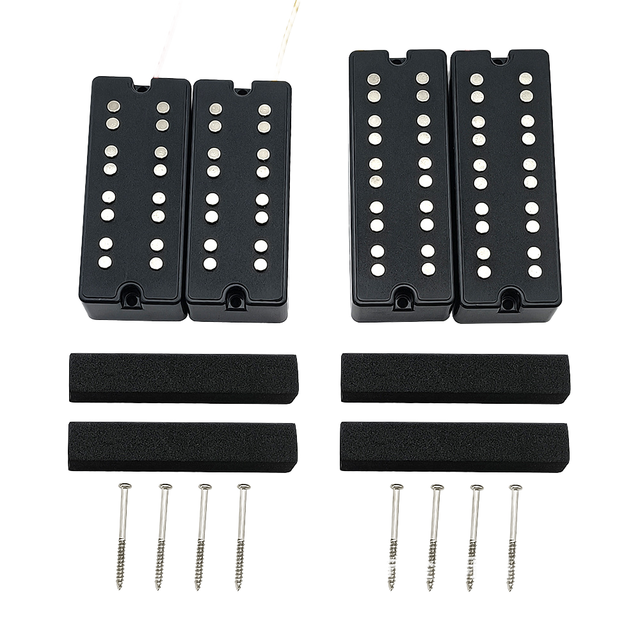 Two-Coil Open Two-Hole Four-String Bass Pickup for Electric Guitar Plastic Instrument Stringed Instruments Parts & Accessories