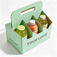 Caja de Embalaje Automática al por Mayor para 6 Botellas de 330 ml, Caja de Papel Kraft Corrugado Reciclable de 250 ml, Caja de Café con Logotipo Personalizado
