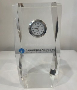 Tùy Chỉnh Pha Lê Kỷ Niệm Đồng Hồ Với Khắc Logo Cho Công Ty Quà Tặng Văn Phòng Trang Trí Lưu Niệm Giải Thưởng - Product Image 6