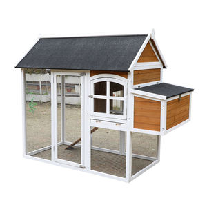 Solido modello all'aperto conigliera unica casa di pollame in legno gabbia per piccoli animali da cortile - Product Image 2