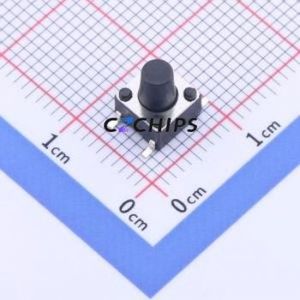 YTS1R0032HBG00 Tactile <b>Switch</b> SMD-4P,6x6mm <b>Switch</b> Single Pole Single Throw Round Button 2.5N Vertical Mount - Product Image 1