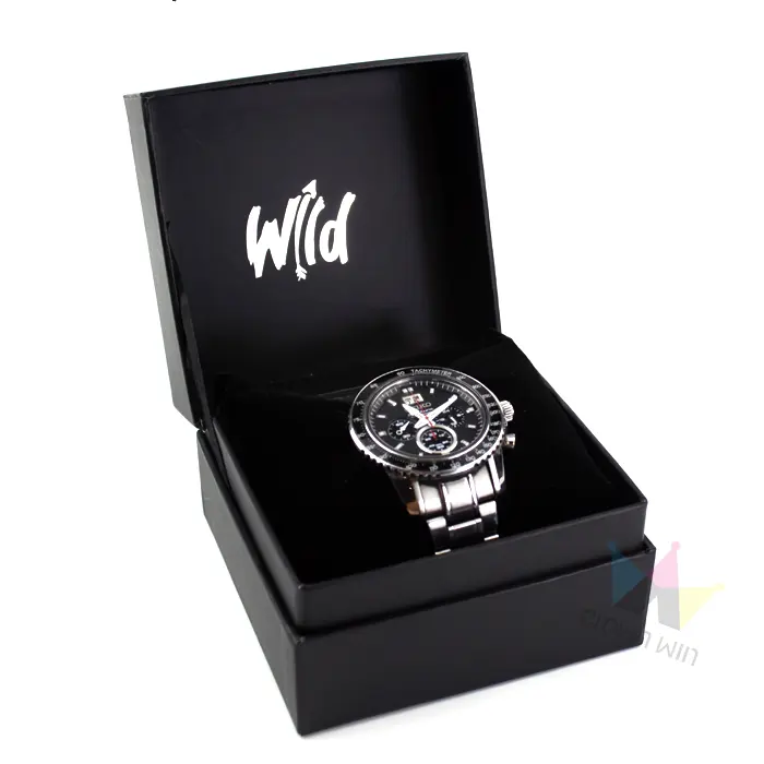 Boîte de montre de luxe en papier, remontoir de montre, Logo personnalisé OEM, boîte de montre avec insertion