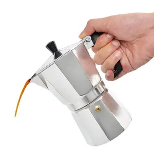 3 Kop Koffiepot Aluminium Italiaanse Buitenste 150Ml Espresso-Apparaat Inductiekookplaat Koffiezetapparaat Bialetti Moka Pot