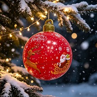 Boule de Noël avec lumières LED, décorations de boules de Noël, ballons pour l'extérieur, décoration de jardin, pelouse, véranda