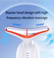 Masseur facial et cervical, machine de raffermissement de la peau, masseur facial à micro-courant, outil de massage facial et cervical à 7 couleurs