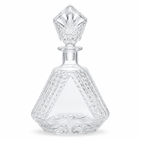 Carafe à whisky triangulaire en cristal avec bouchon en verre taillé en diamant, bouteille à liqueur personnalisable avec logo pour bourbon, scotch, cadeaux pour bar à domicile
