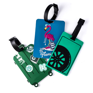 핫 도매 여행 방수 <span class=keywords><strong>PVC</strong></span> 고무 백팩 가방 선물 수하물 태그 - Product Image 1