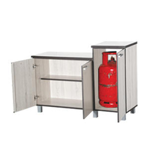 Gabinetes de cocina de madera contrachapada independientes con estufa de gas inferior Aparador de almacenamiento Muebles de comedor Diseño moderno - Product Image 2