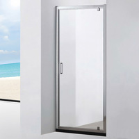 Parois de douche modernes rectangulaires en verre trempé pour salles de bain, cabines de douche, portes fixes, portes de douche à passage, usage hôtelier