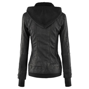 Chaqueta de cuero de oveja para mujer, chaqueta de piel de oveja negra y marrón, ropa Inspire, nueva moda - Product Image 2