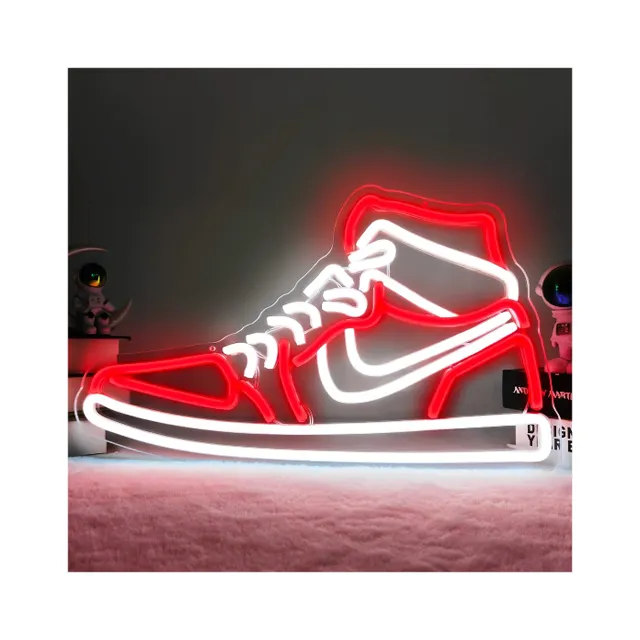 Yeni moda su geçirmez spor Sneaker Led Neon ayakkabı ışığı Flex halat üreticisi sıcak satış Rgb renk Neon burcu ayakkabı