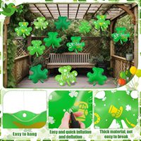 Usine transfrontalière gonflable trèfle à quatre feuilles ballon printemps plante verte activité atmosphère décoration PVC jouets gonflables