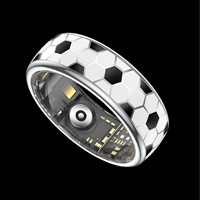 Bague connectée de football intelligente avec suivi d'activité, de sommeil et de fréquence cardiaque, alertes d'appels multi-modes, contrôle gestuel, IA Santé TikTok