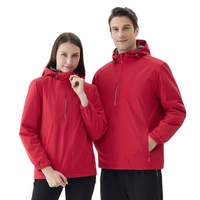 Manteau de Randonnée Coupe-Vent à Capuche Personnalisé avec Logo d'Entreprise, Veste d'Hiver Softshell Polaire Imperméable pour Homme, Uniforme Extérieur