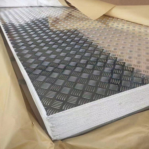Plaque en aluminium antidérapante à 5 barres, 4 x 8, 3 mm, plaque en aluminium gaufrée en diamant - Product Image 1