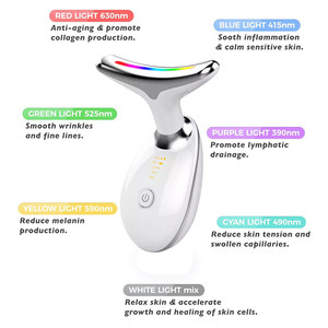 Dispositivo de Masaje Facial Portátil de 7 Colores, Herramienta Multifuncional para Esculpir el Rostro, Masajeador Eléctrico para Lifting Facial y de Cuello - Product Image 5