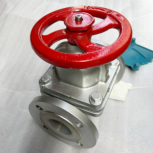 Vanne à diaphragme à bride en acier inoxydable DN100 norme nationale G41F46-16C pour eau, huile, gaz liquéfié, azote, acides faibles - Product Image 3