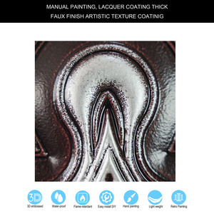 Trang trí gạch trần 24x24, 3D nổi tấm Tường cho quán cà phê Câu lạc bộ pl36 Bạc truyền thống - Product Image 4