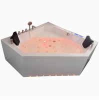 Baignoire balnéo monobloc sans joint avec chauffage à température constante, jets de massage et fonctions de spa pour une immersion profonde