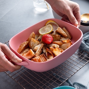 Bandeja para hornear de cerámica mate nórdica LEXI, rectangular, con doble asa, juego de recipientes para hornear en horno para <span class=keywords><strong>pan</strong></span> y pasteles - Product Image 3