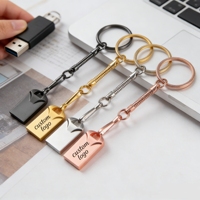 Mini clé USB en métal 2.0 1 Go 2 Go 4 Go, clé USB en métal avec logo personnalisé pour cadeau d'entreprise
