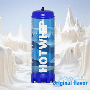 Popular Hotwhip 1320g Large Tank 2.2L Gas Cylinder 99.9% Purity 1364g Cream Charger