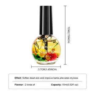 Neue 15ml Maniküre Ernährungs öl getrocknete Blumen Anti-Hangnail Feuchtigkeit spendende Nagel kanten pflege Frucht geschmack 3ml Nagel hautöl - Product Image 4