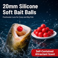 20mm Siliconen Zachte Aasballen Drijvend Langzaam Zinkend 25 stuks met Lokstof voor Karper Graskarper Zoetwatervissen