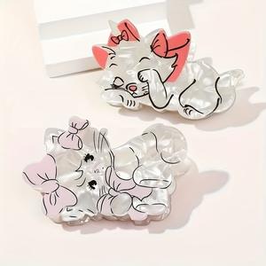 กิ๊บหนีบผมใบใหญ่สำหรับผู้หญิงกิ๊บหนีบผมรูปกระรอกทำจากไม้เมฆรูปแมวน่ารัก - Product Image 2