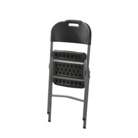 Chaise pliante moderne légère pour conférence, blanche, en plastique, pour extérieur, salle à manger, événement scolaire, formation étudiante, camping – Vente chaude