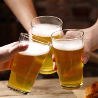 Logo personnalisé Verres à bière en cristal de qualité supérieure 400ml Verre à bière artisanale de blé droit Whisky Shot Vin Eau Verres à boire