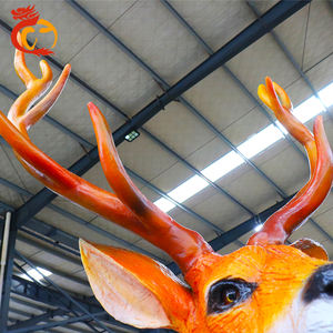Décorations de Noël Zoo Parc Sculpture Réaliste Robot Taille Réelle animatronique renne Sika Cerf Animal Modèle À Vendre - Product Image 3