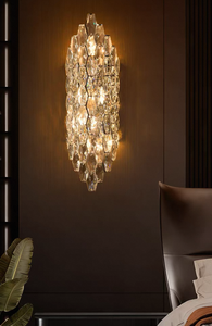 Lámpara de pared de cristal de lujo <span class=keywords><strong>con</strong></span> <span class=keywords><strong>luz</strong></span> de noche de <span class=keywords><strong>dormitorio</strong></span> <span class=keywords><strong>LED</strong></span> <span class=keywords><strong>con</strong></span> control remoto - Product Image 4