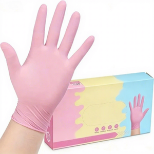 Outils de beauté pour les ongles, gants en nitrile rose clair, gants en nitrile jetables, nettoyage des animaux, coiffure, outils de nail art - Product Image 1