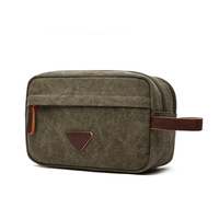 Dompet koin portabel kapasitas besar, wadah penyimpanan perlengkapan mandi banyak kompartemen, tas kosmetik perjalanan & kantor