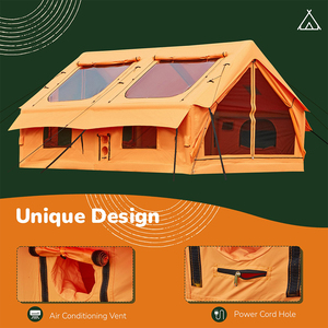 Grande tente de <span class=keywords><strong>camping</strong></span> gonflable en tissu Oxford, quatre saisons, imperméable, une chambre, installation rapide, surface de 12 m² - Product Image 5