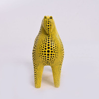 Statue d'animal en résine chic à pois, design artistique moderne nordique, figurine de cheval pour la décoration, ornement d'intérieur