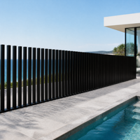 Clôture de piscine en aluminium 6063-T5 conforme aux normes australiennes, résistante à la brume salée, avec lames d'intimité pour villas côtières, vente en gros