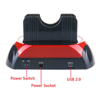 Estación de acoplamiento de disco duro SATA/IDE de 2,5/3,5 pulgadas, con USB Dual 2,0, todo en 1, IDE, SATA, HDD