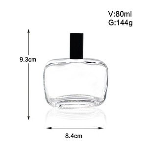 Botella de perfume de cristal de lujo de 80ml, cuentagotas, embalaje recargable transparente para productos para el cuidado de la piel, difusor de cosméticos - Product Image 4