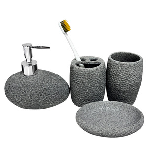 Eco-Friendly Modern European Style <b>Bathroom</b> Four-Piece Set Plastic Wash Kit Supplies Home Toilet Lotion Bottle Suit - Product Image 5