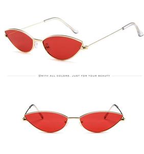 <span class=keywords><strong>Cat</strong></span> Eyes unisexe lunettes de soleil légères <span class=keywords><strong>UV</strong></span> <span class=keywords><strong>400</strong></span> Protection cadre en métal coloré voyage à la mode miroir petites lunettes mignonnes - Product Image 3