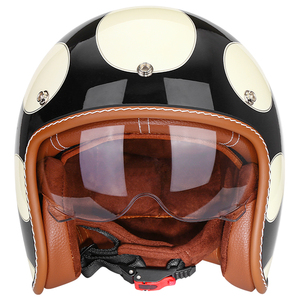 Casco de Motocicleta Retro con Doble Visera, Transpirable, para Hombre y <span class=keywords><strong>Mujer</strong></span>, Accesorios para Motocicleta ABS - Product Image 3
