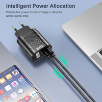 Nouveau chargeur GaN 65W double port USB Type-C PD 3.0 SCP adaptateur de charge rapide pour ordinateur portable et téléphone
