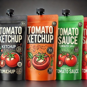 Bolsa con Boquilla Vertical Personalizada de la Marca ZHIHE, Modelo S-005, 400g, para Envasado e Impresión de Ketchup con Sabor a Frutas - Product Image 5