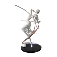 Sculpture de danseuse grandeur nature blanche, statue de luxe créative, lampe de sol décorative pour canapé et chambre